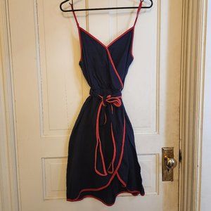 faux mini wrap dress